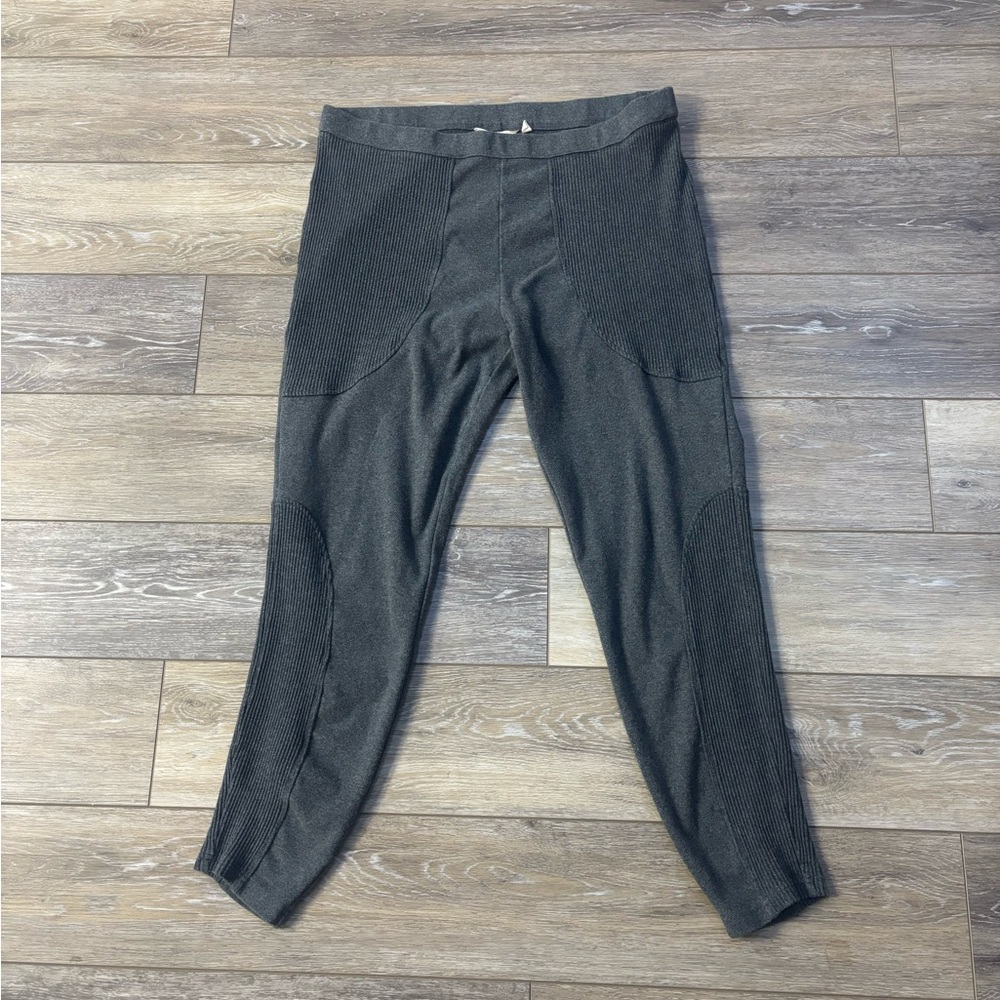Soft Surroundings Leggings Ankle Sz XL Gray Stretch Loungewear Athleisure Gym